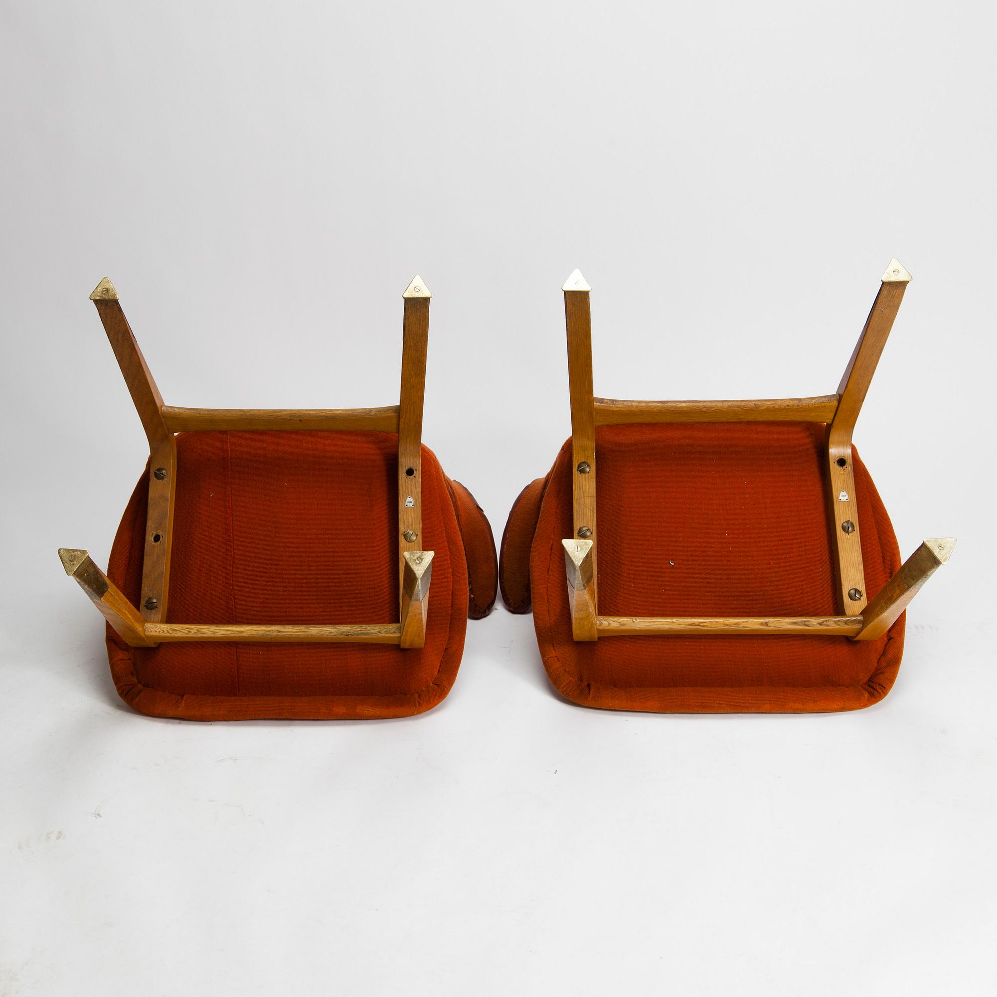 STOLAR, ett par, "Lulu" design Ilmari Tapiovaara, märkta Asko, 1960-tal.