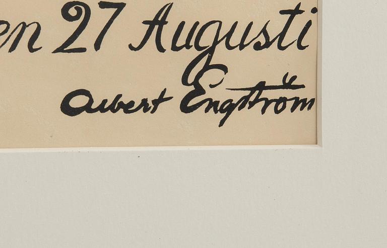 Albert Engström, "Nej! Kräftor kräva dessa drycker".