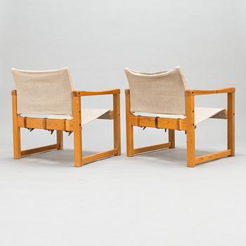 Karin Mobring, A pair of 1970's 'Diana' safari chairs for Ikea.