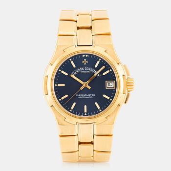 Vacheron Constantin, Overseas, "1st Generation Overseas", ca 1997. <b>Case size:</b> 35 mm
<b>Material:</b> 18K gold
<b>Movem...