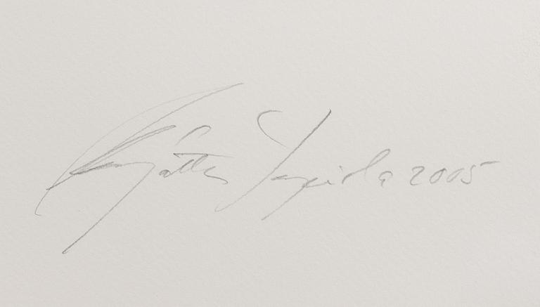 MARJATTA TAPIOLA, litografi, signerad, numrerad 3/10 och daterad 2005.