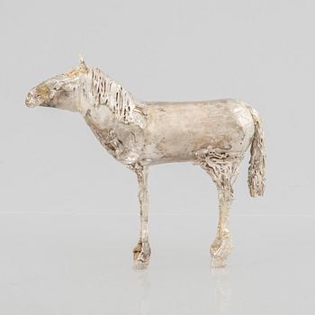 A sterling silver sculpture, mark of Lars Arby, Gothenburg, Sweden, probably 1978.