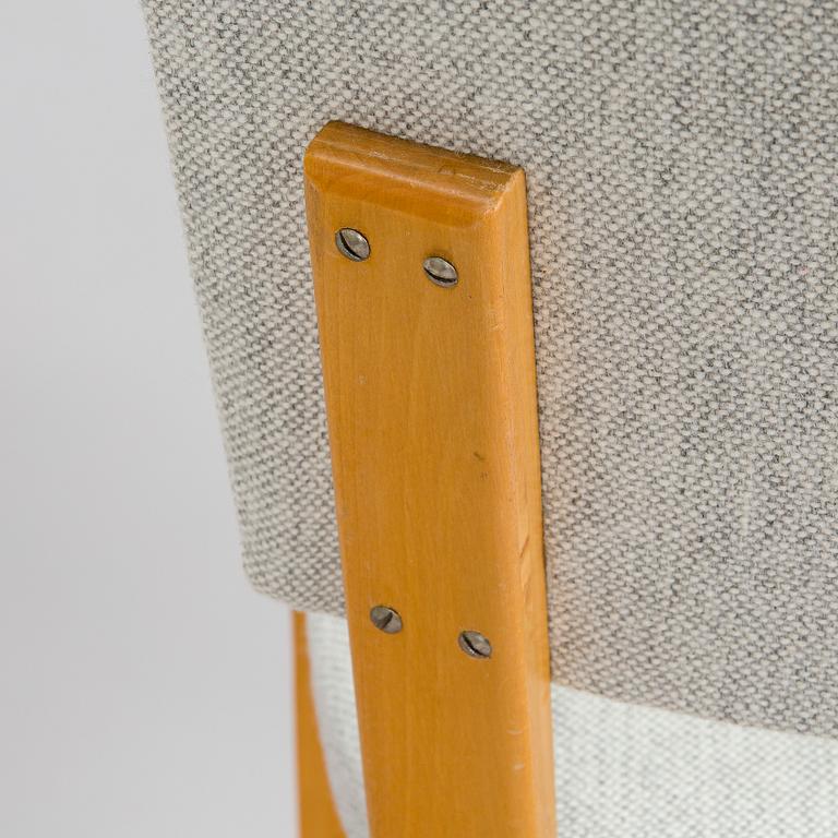 Alvar Aalto, stolar, 6 st, modell 63, O.Y. Huonekalu- ja Rakennustyötehdas A.B. 1900-talets mitt.