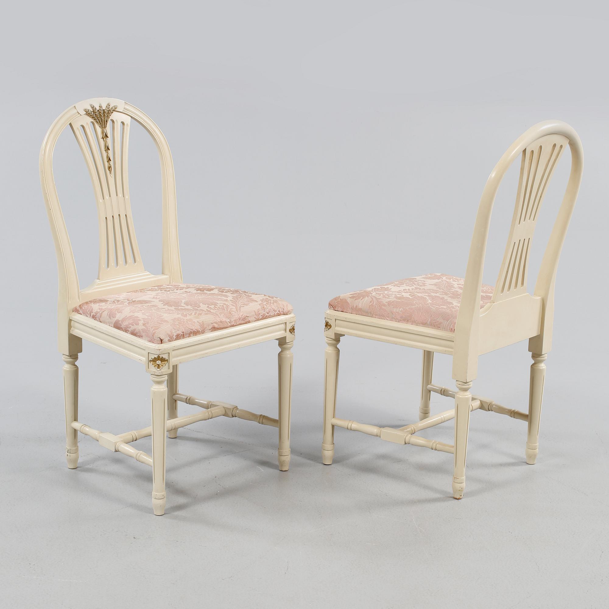 STOLAR, 4 st, gustaviansk stil, 1900-talets andra hälft.