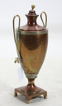 SAMOVAR, koppar, empire, 1800-talets första hälft.