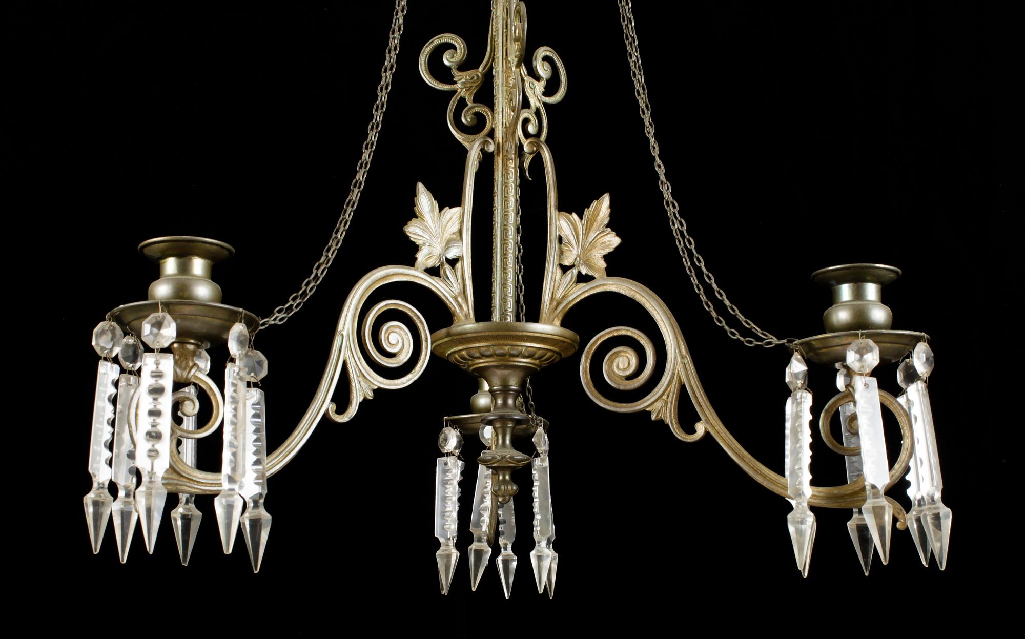 LJUSKRONA, oscariansk, sent 1800-tal. Höjd ca 70cm.