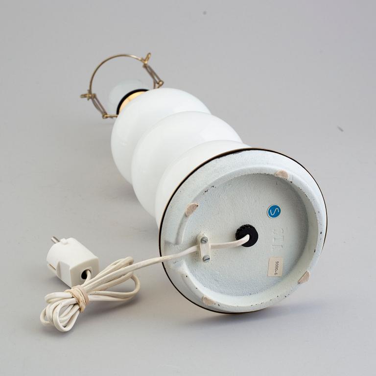 A glass and metal table light from Stilarmatur, Tranås, 1960's/70's.