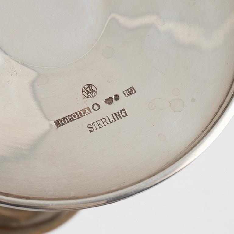 Atelier Borgila, A pair of sterling silver candlesticks from Borgila, Stockholm 1967.