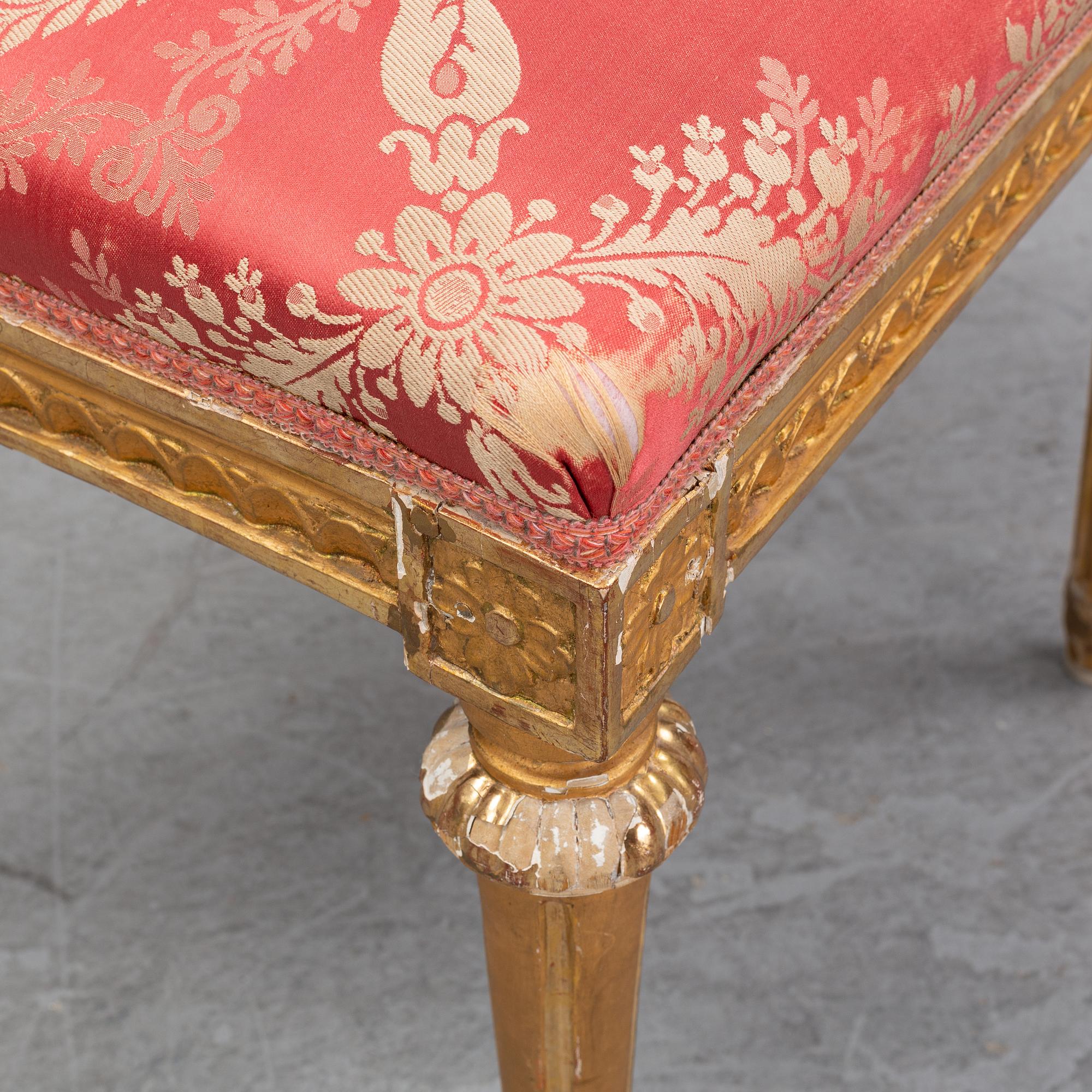 A Gustavian tabouret, decond half of the 18th Century.