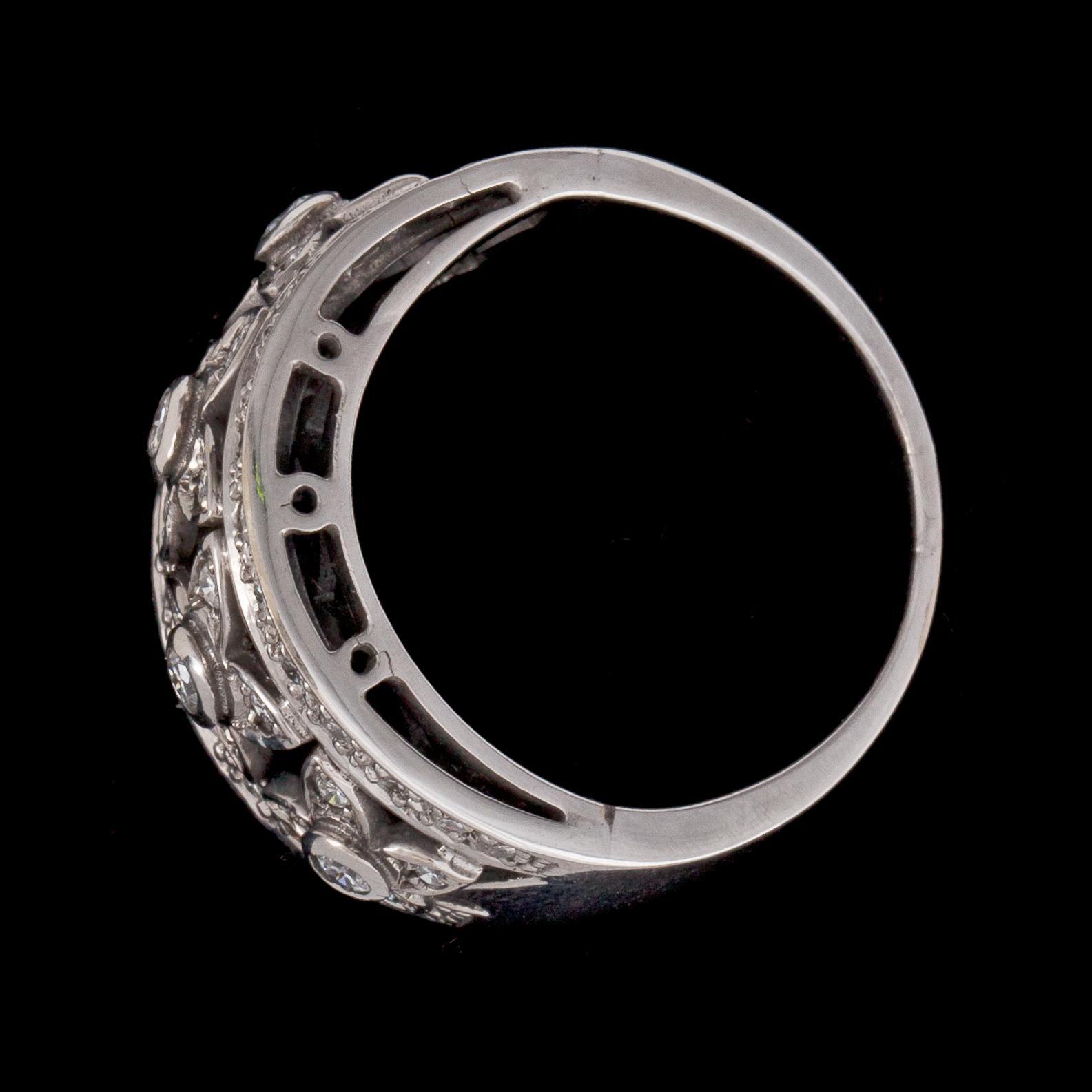 RING, brilliant cut diamonds, tot. app. 0.60 cts.