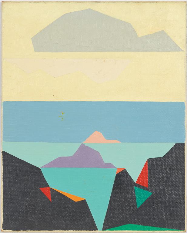 Vilhelm Bjerke-Petersen, Composition with Sea and Cliffs.