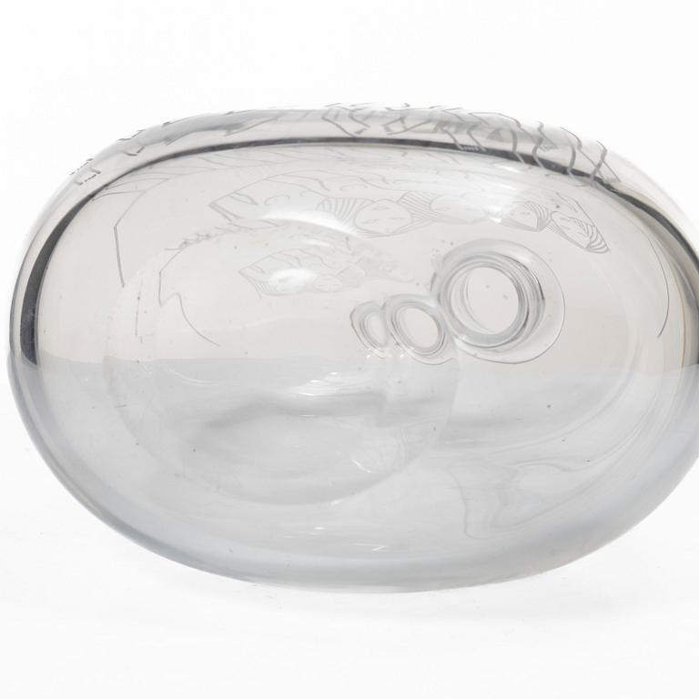 Sven Palmqvist, a decanter, Orrefors, 1958.