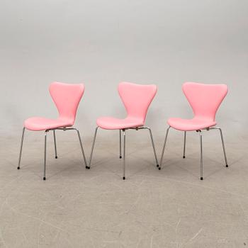 Arne Jacobsen, chairs 6 pcs "The Seven", Fritz Hansen Denmark.