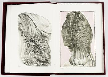 Ernst Fuchs, "Beneath the tree", mapp.  + två inramade.