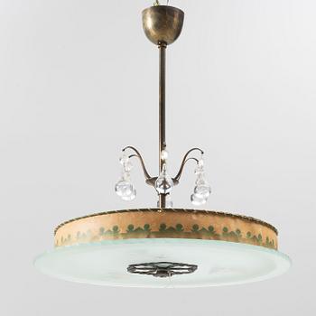 A Swedish Grace ceiling lamp, Sweden, 1920's.