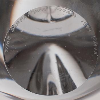 GLASSKULPTUR, "Claritas" signerad Timo Sarpaneva, Iittala 1984 C1373.