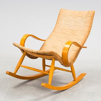 A birch rocking chair, 1940's.