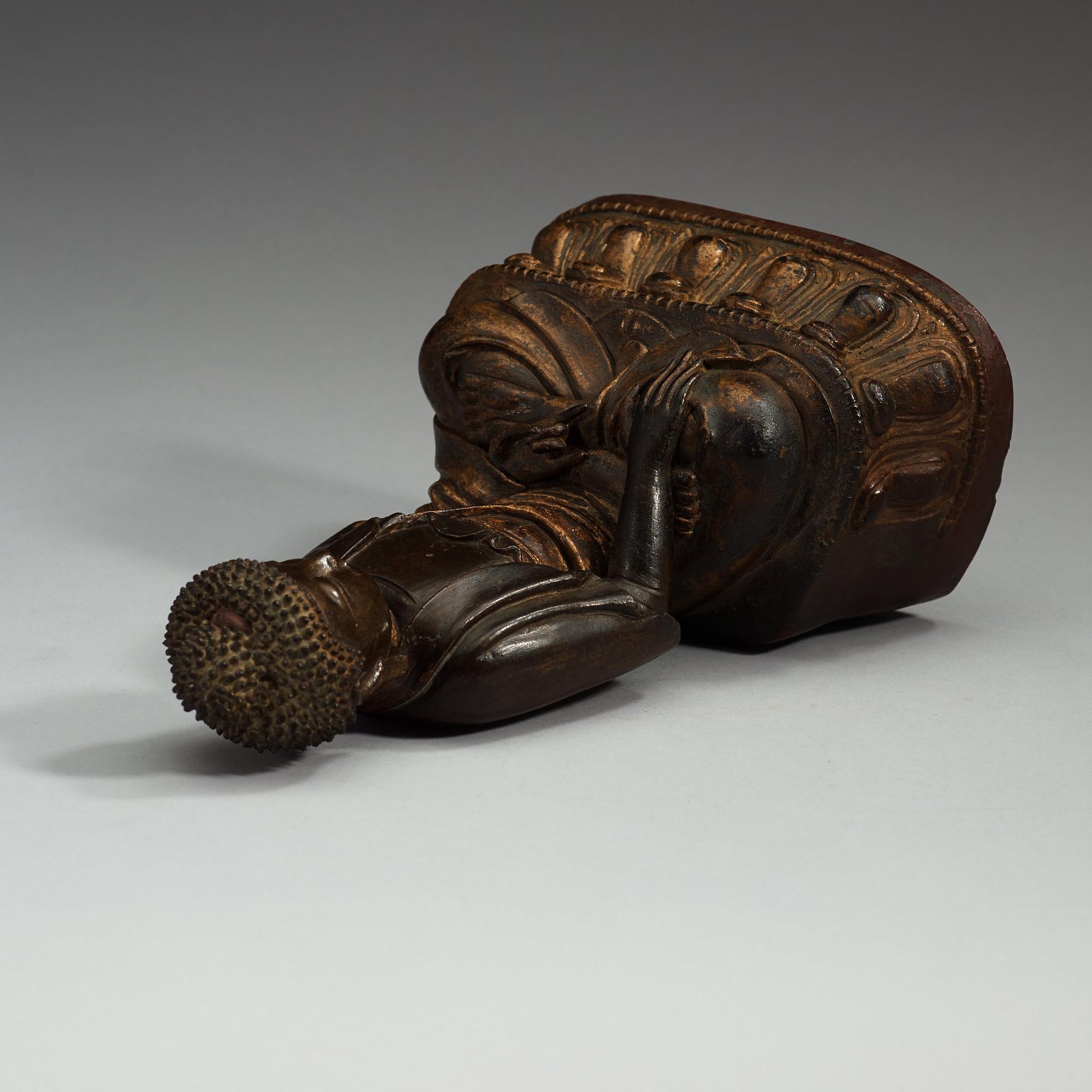 A gilt bronze figure of Buddha Sakyamuni, Ming dynasty (1368-1644).