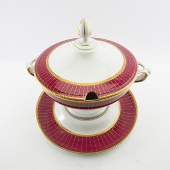 Tureen with lid and plate Rosenthal mid-20th century porcelain.