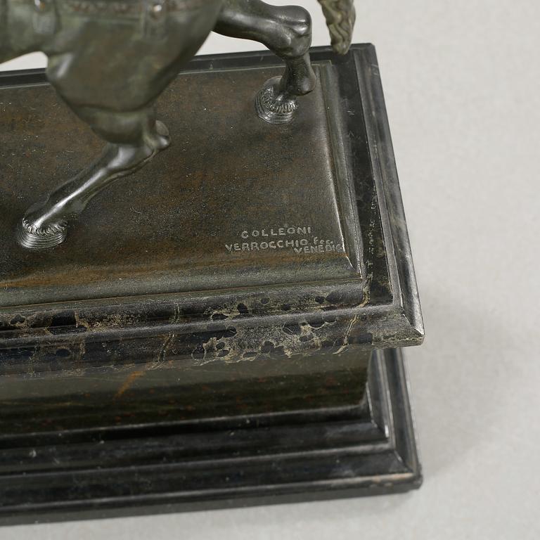 ANDREA DEL VERROCCHIO, after, sculpture, patinated metal, 20th century.