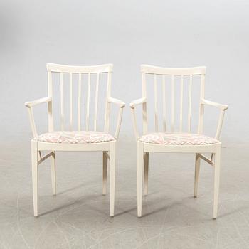 Carl Malmsten, armchairs, a pair, "Herrgården", Åfors Möbelfabrik, late 20th century.