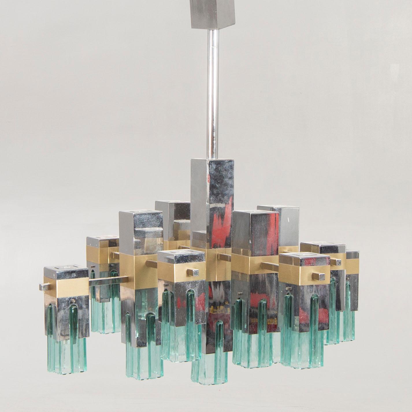 Ceiling lamp, Italy, 1960s-70s.