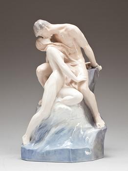FIGURGRUPP, porslin, Theodor Lundberg, Royal Copenhagen, 1897.