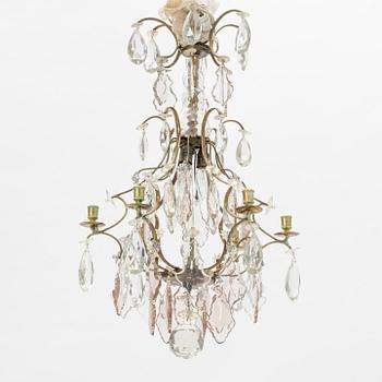 A Rococo style chandelier, early 20th Century.