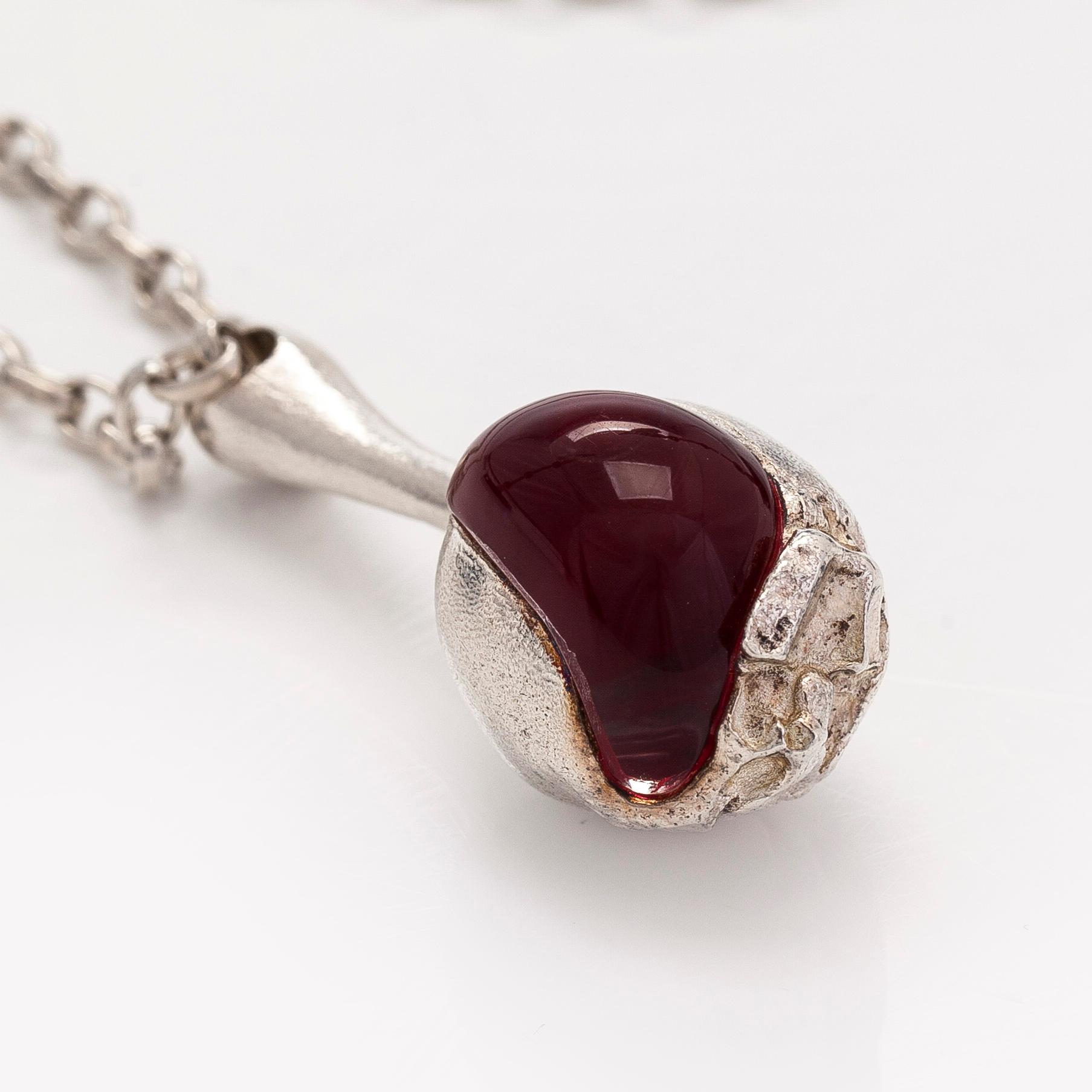 Björn Weckström, hänge, "Nectaris", silver, akryl, Lapponia 1973.