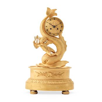 69. A French Empire mantel clock by Pickard a Paris.