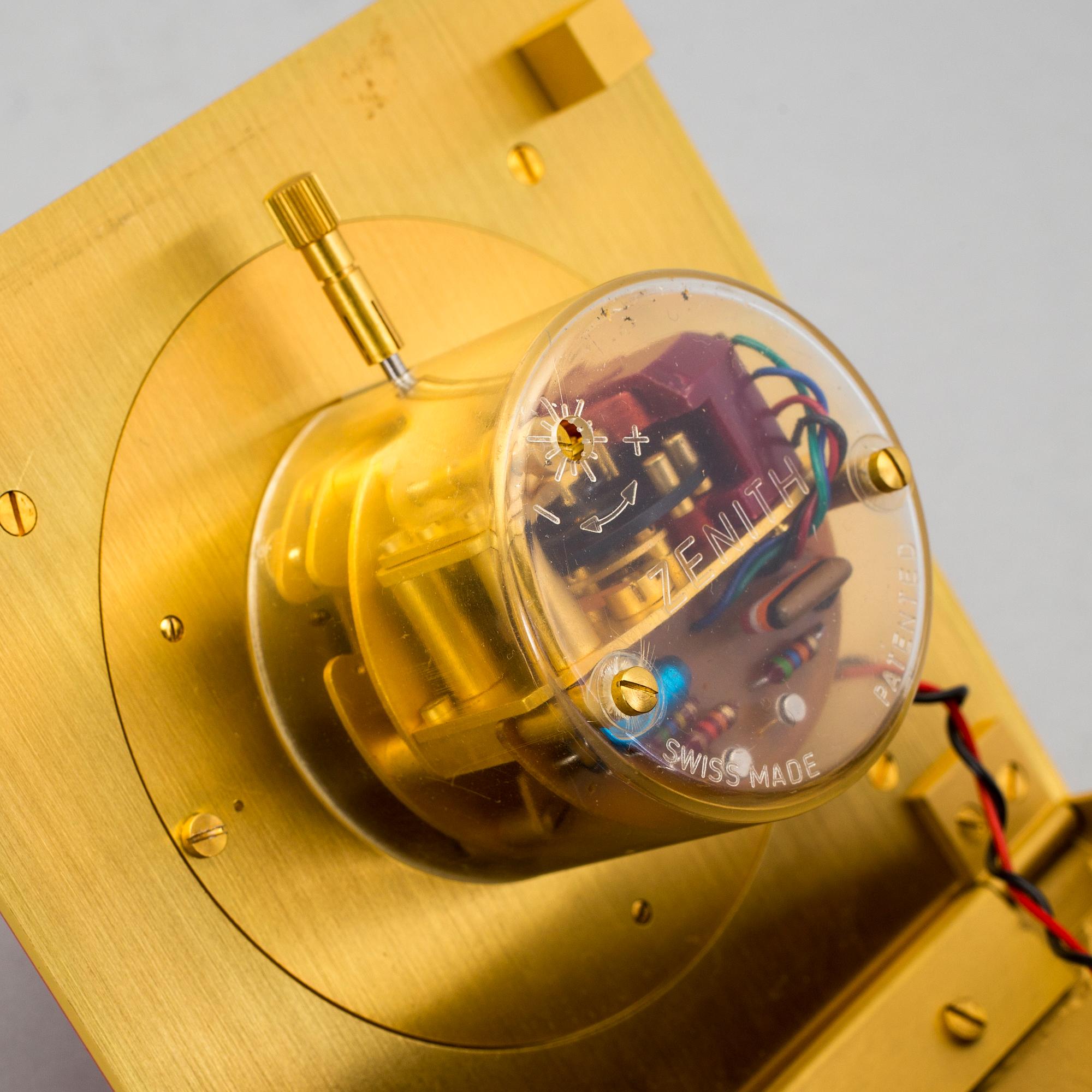 ZENITH, "Exakt Tid", s.c, Exact Time", mantle clock, 100 x 100 x 120 mm,
