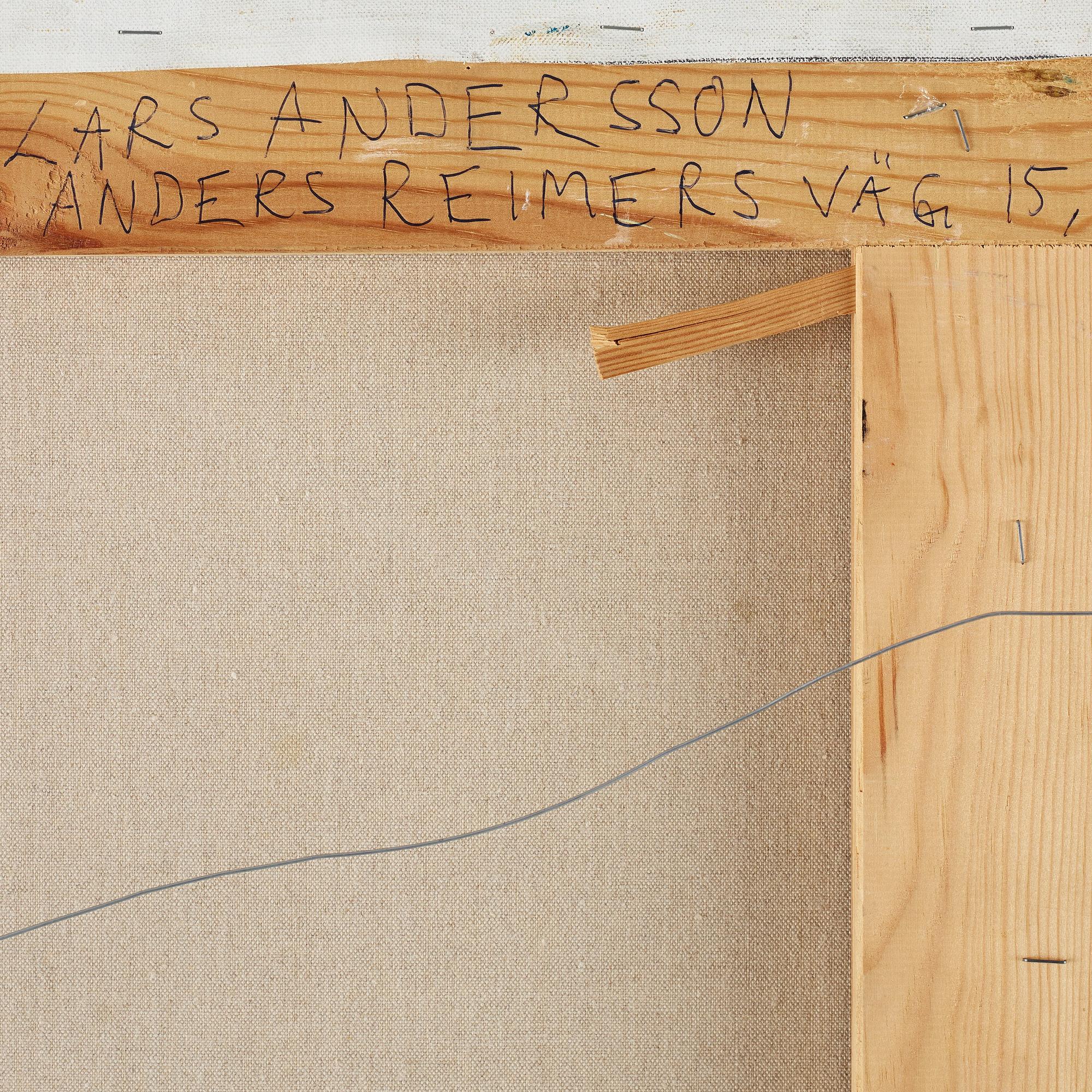 LARS ANDERSSON, oil on canvas, signed on verso.