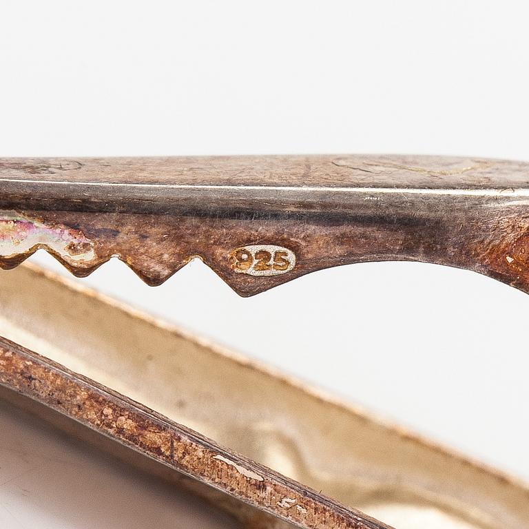 Björn Weckström, Manschettknappar "Polaris" och slipsnål "Jupiter", sterlingsilver. Lapponia 1971 och 1978.