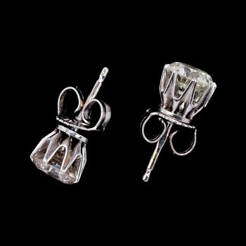 EARSTUDS, each brilliant cut diamond, app. 1 cts, tot, 2.10 cts.