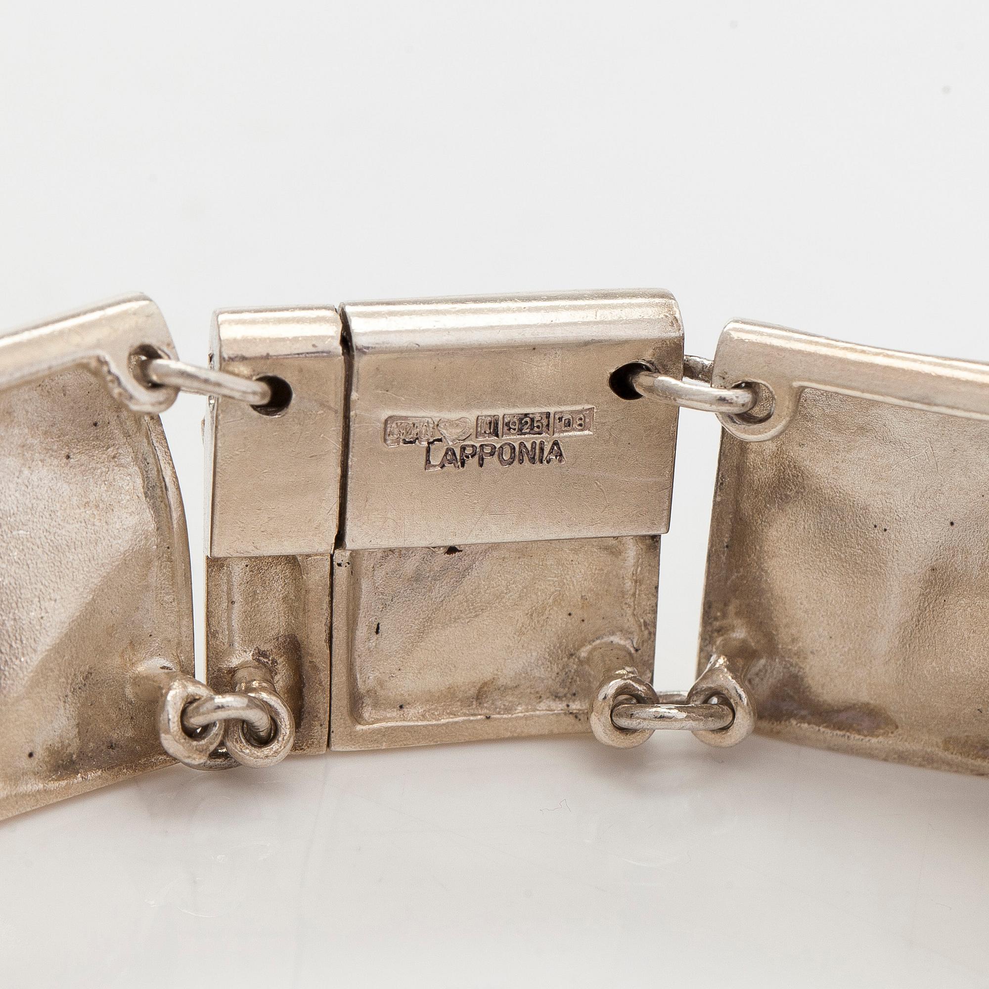 Björn Weckström, bracelet, converted from the necklace "Galactic Peaks", silver, Lapponia 1981.