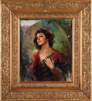 OKÄND KONSTNÄR, olja på duk, sign E Gorski, Ryssland, 1800/1900.