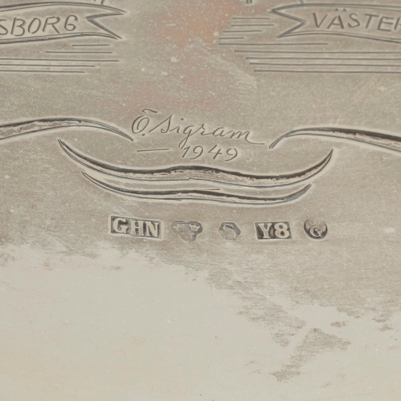 FAT, silver, GHN, Stockholm, 1949, vikt 770 gram.