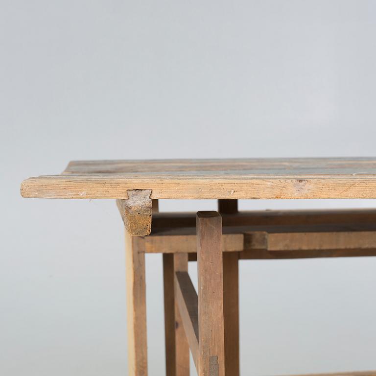 A Swedish handcrafted table, 19th century.