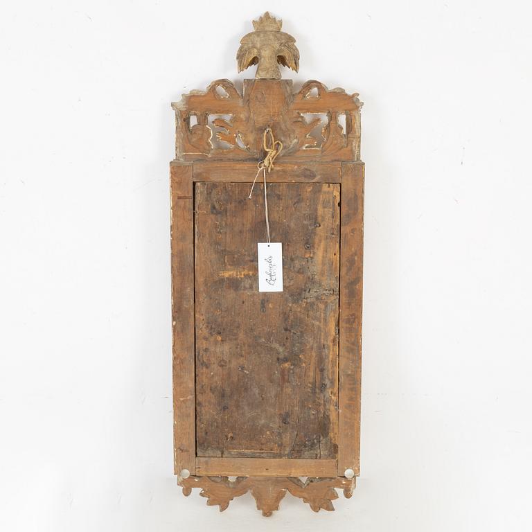 A gilt Gustavian mirror, late 18th Century.