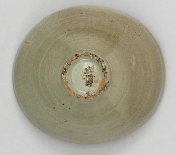 A Korean celadon bowl, Koryo (918-1392).