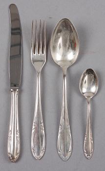 BESTICK, ca 62 delar, silver, CG Hallberg, 1900-talets andra hälft.