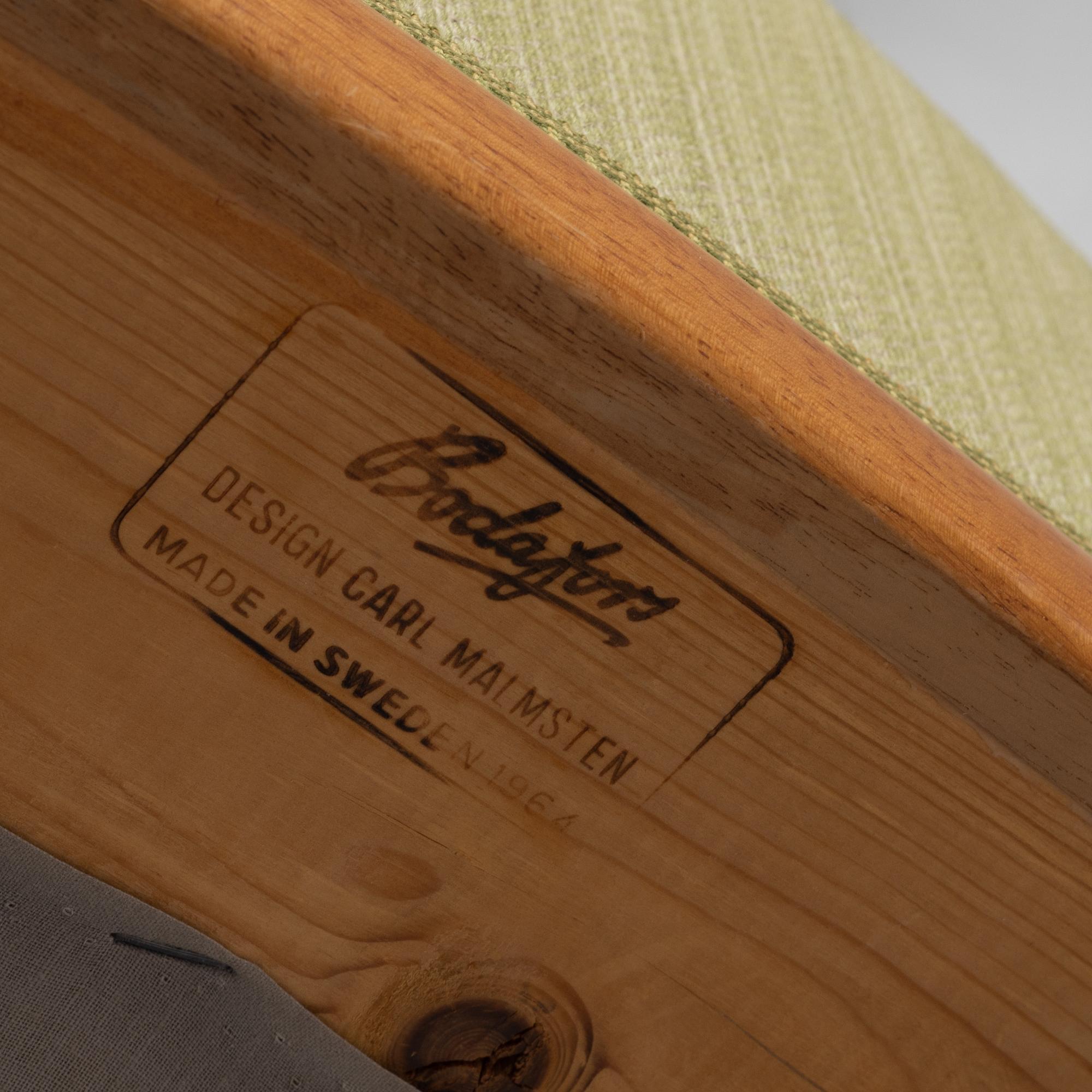 Carl Malmsten, a 'Vår Fru' lounge chair from Bodafors, Sweden, 1960's.