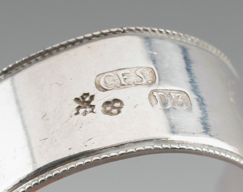 SOCKERTÅNG, silver, Carl Fredrik Seseman, Arboga 1810. Total vikt ca 44 g.