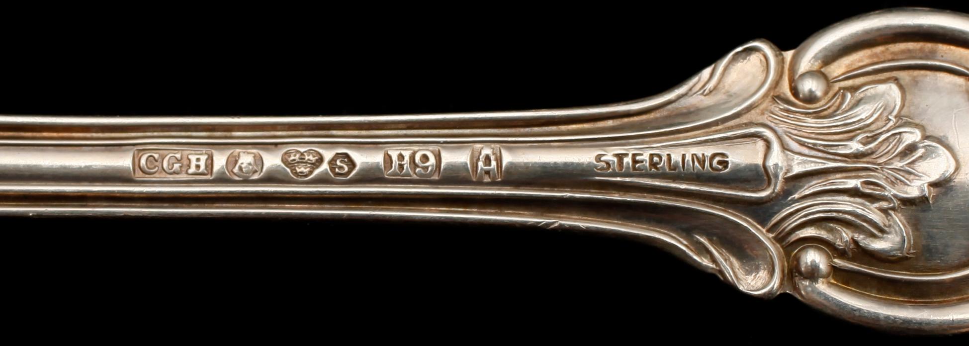 KAFFESKEDAR, 10 st, silver, CG Hallberg, Stockholm 1960-tal. Vikt ca 213 g.