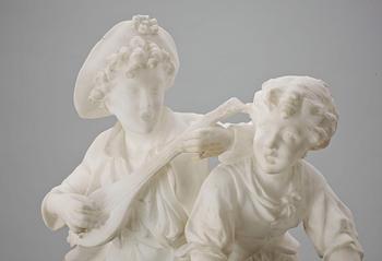 SKULPTUR, alabaster, 1900-tal.