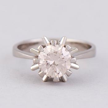 RING, briljantslipad diamant, 18K vitguld.