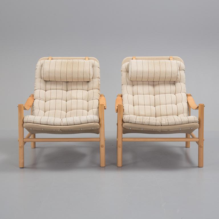 FÅTÖLJER, ett par,  "Junker", Bror Boije, Dux, 1900-talets slut.