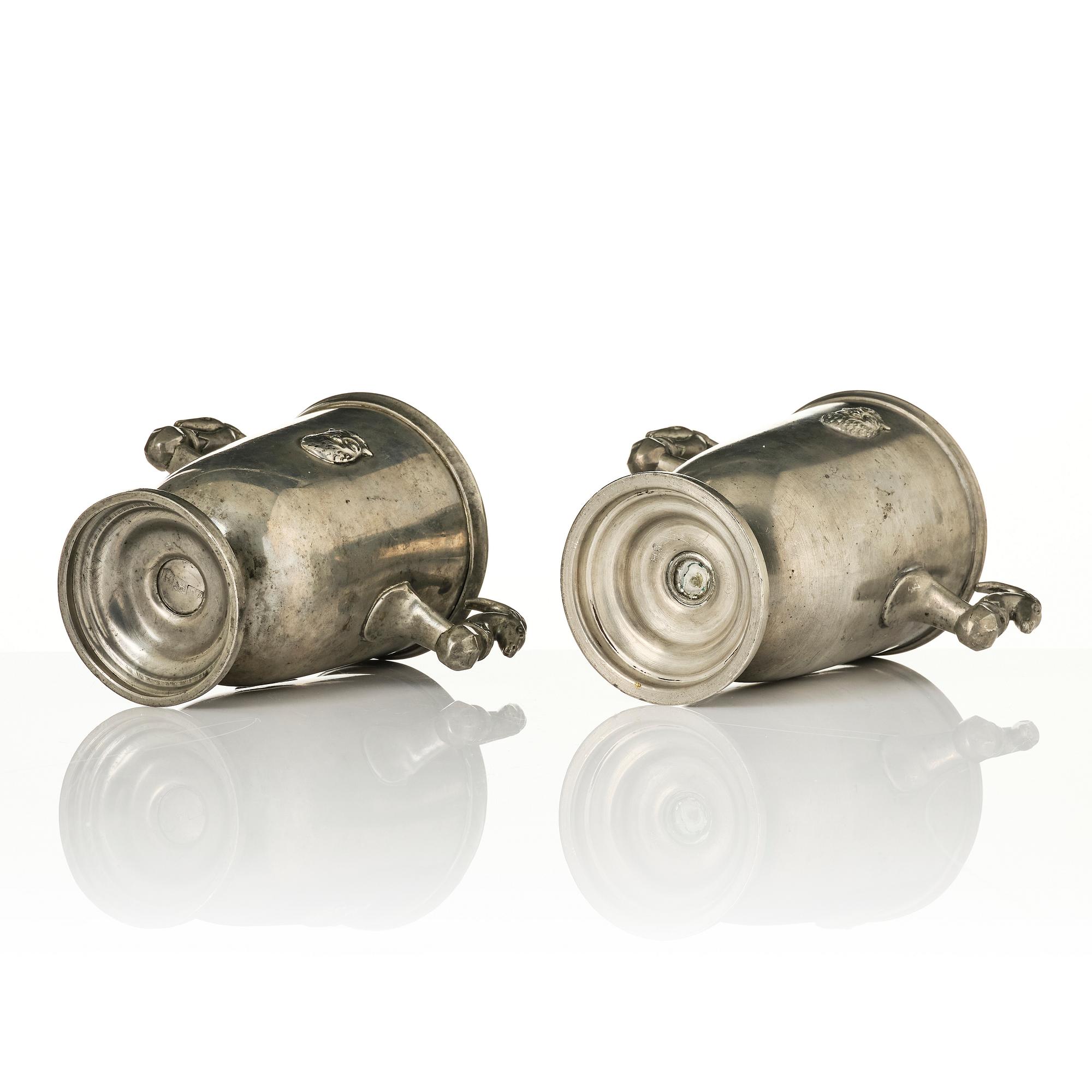 Nils Fougstedt, a set of two Swedish Grace vases, Herman Bergman art foundry, Stockholm, 1930.