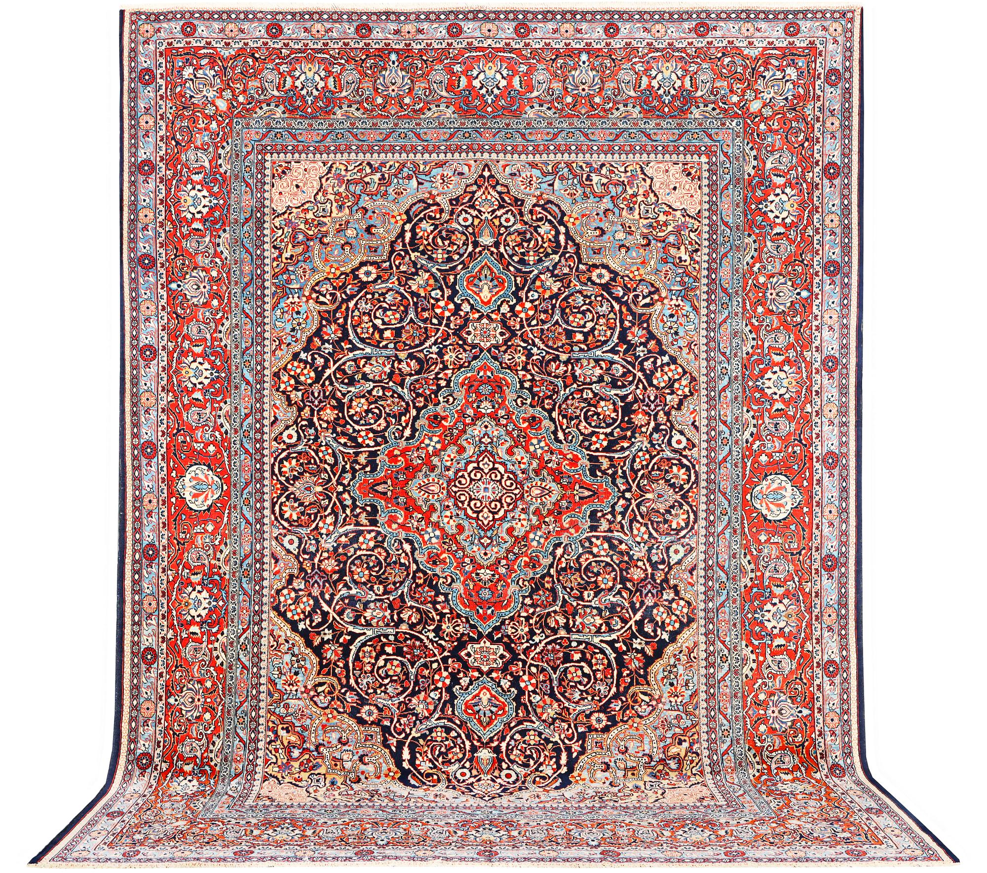 Matta, semiantik/old Keshan, ca. 355 x 260 cm.