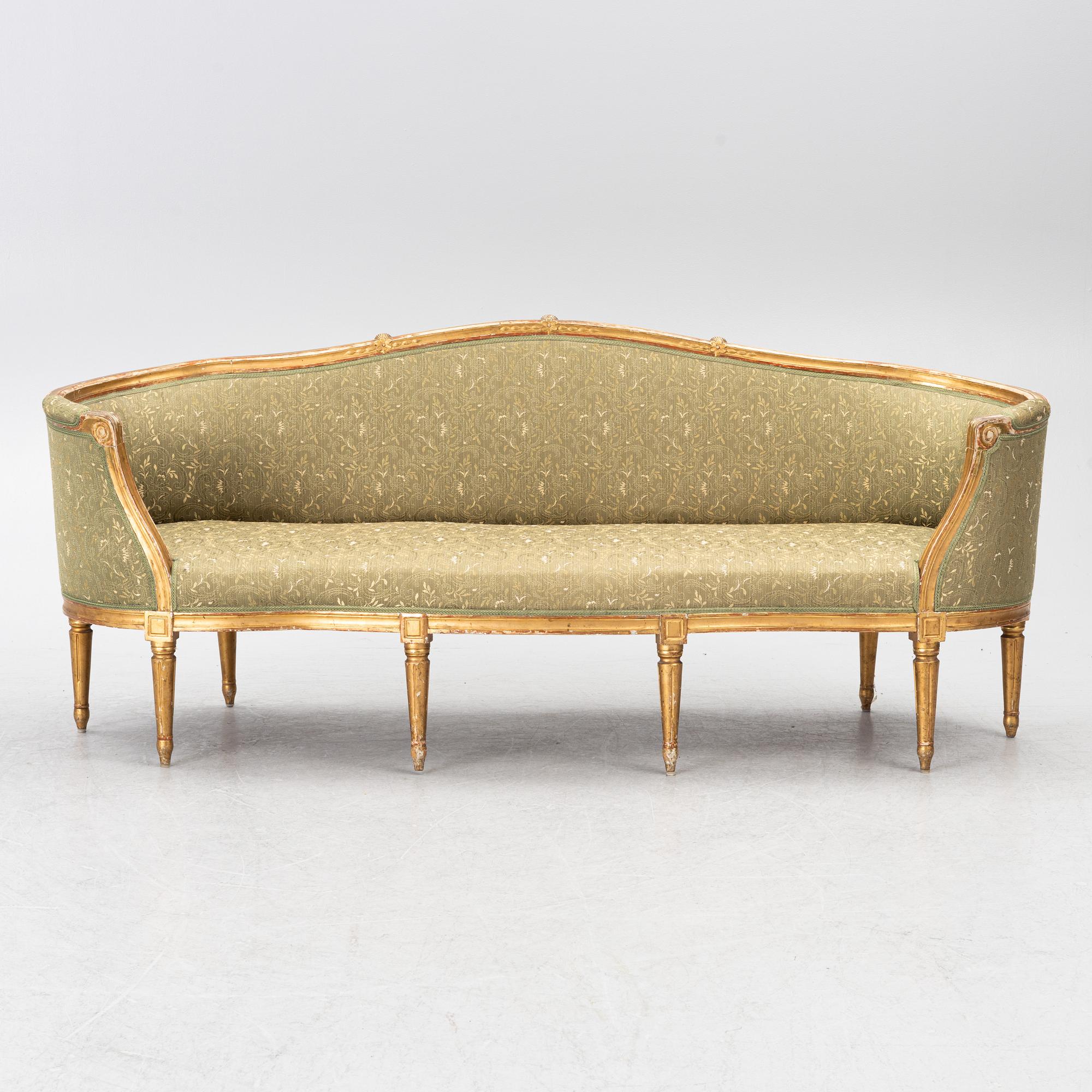 A Gustavian style sofa, 19th century.